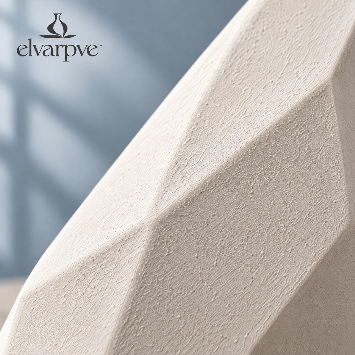 elvarpve™ Foldline Ceramic Vase — Angular Origami-Inspired Dried Stem Accent for Modern Tabletop Décor