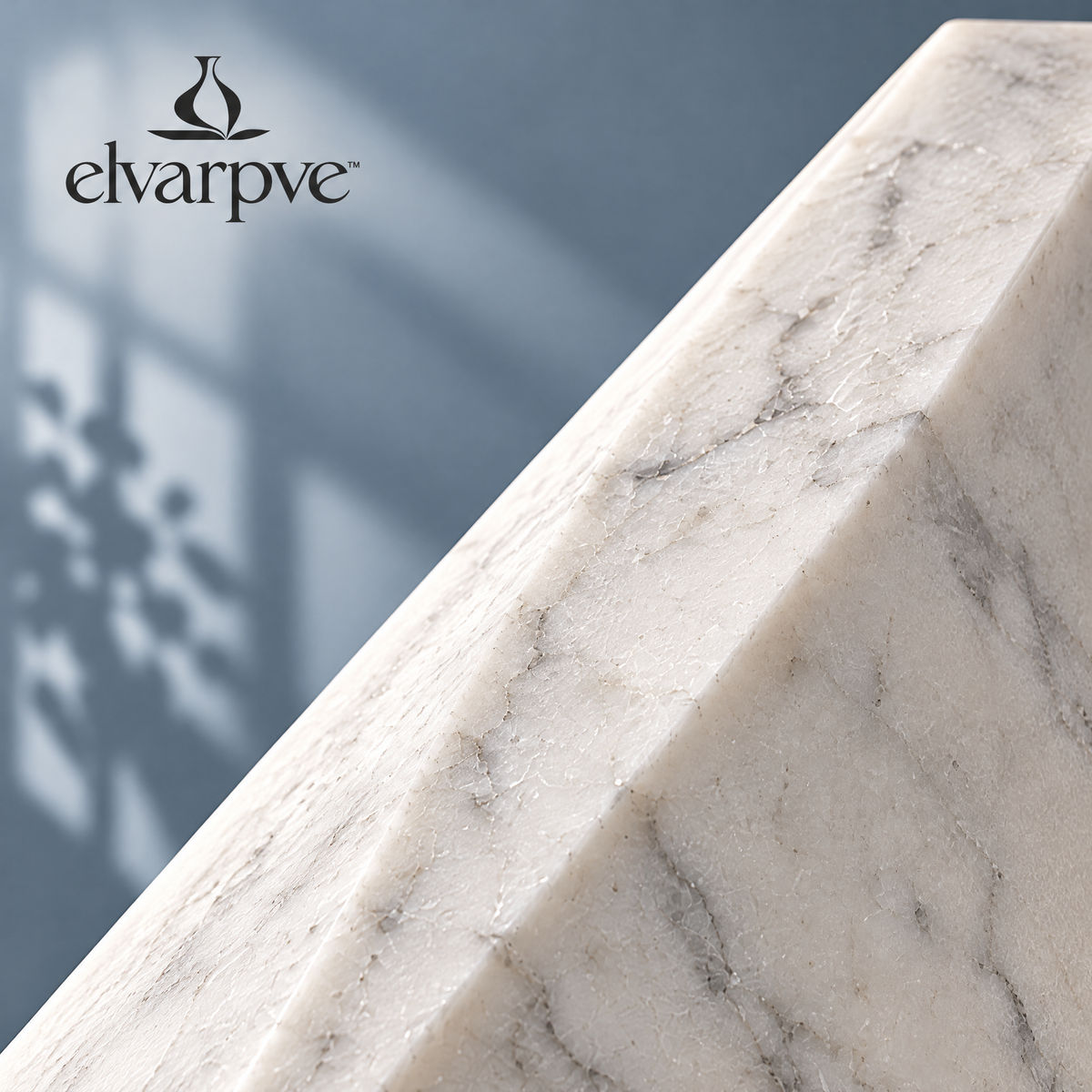 elvarpve™ Faultline Marble Bookends — Asymmetric Geometric Book Support Set for Shelf & Desk