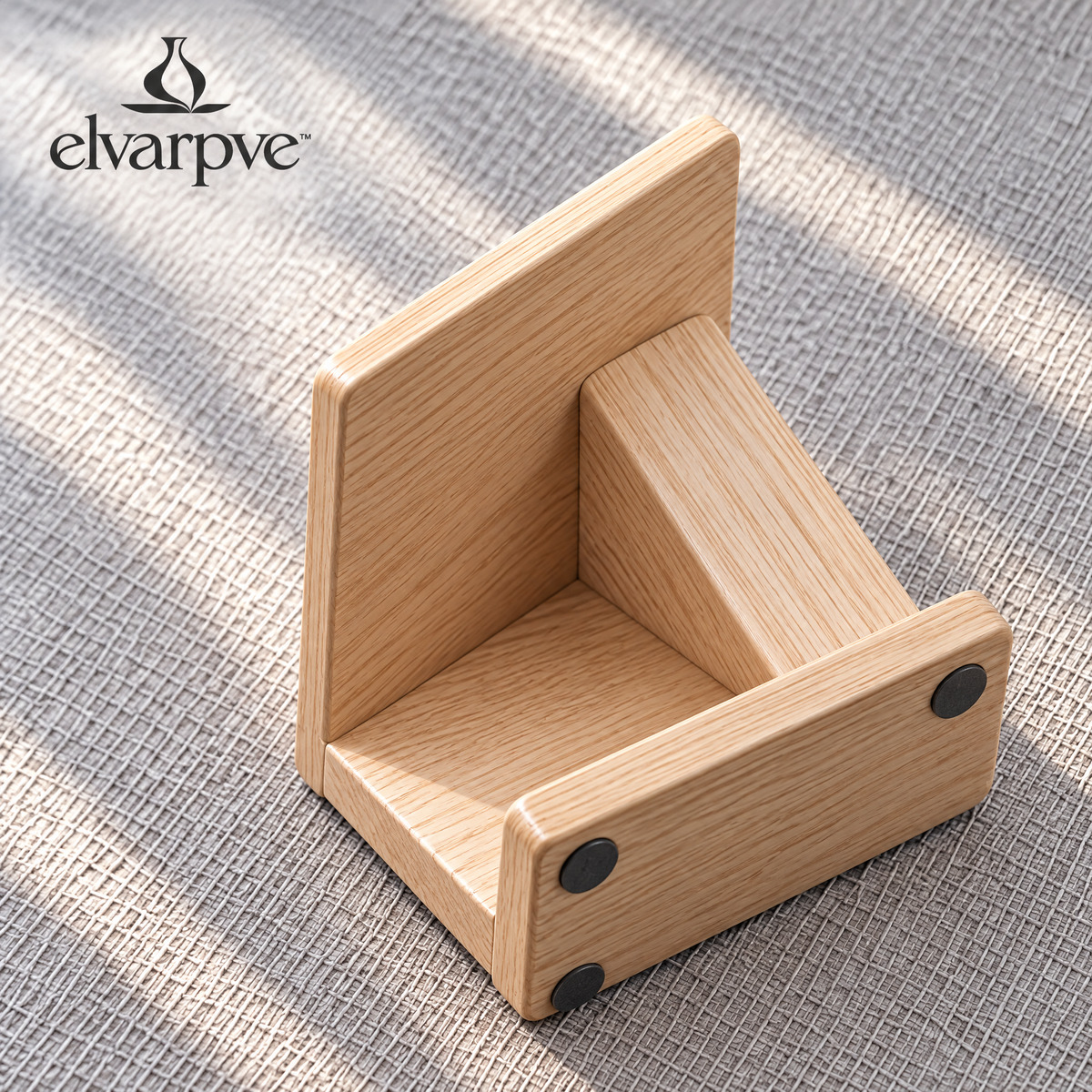elvarpve™ Folio Incline Wooden Book Display Stand — Angled Hardcover Holder for Shelf & Console Styling