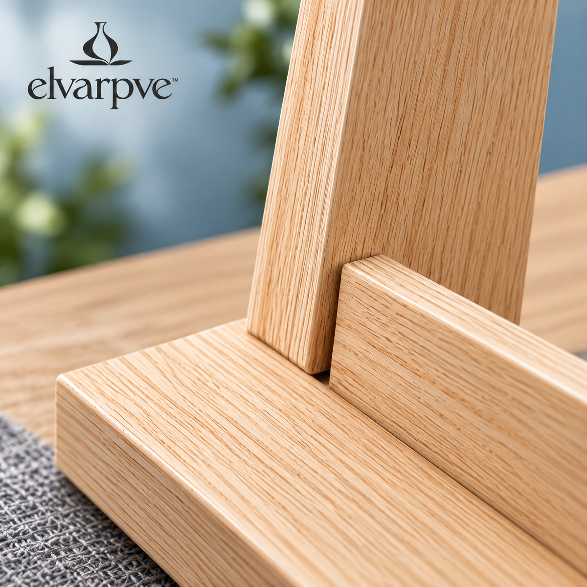 elvarpve™ Intersect Wood Shelf Sculpture — Three-Part Geometric Accent for Bookcase & Desk Décor