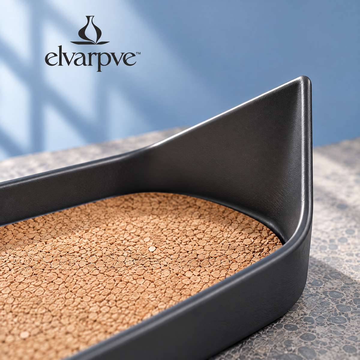elvarpve™ Folded Edge Metal Valet Tray — Asymmetric Entryway Catchall for Keys, Watch & Small Accessories