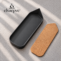 elvarpve™ Folded Edge Metal Valet Tray — Asymmetric Entryway Catchall for Keys, Watch & Small Accessories